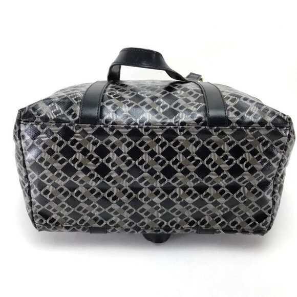 BALLY Logo print Shoulder Bag Tote Bag Black PVC - Picture 4 of 14